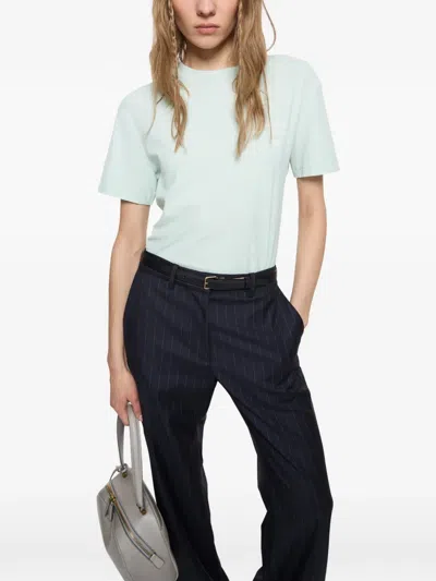 Acne Studios Distressed Logo T-shirt In Green