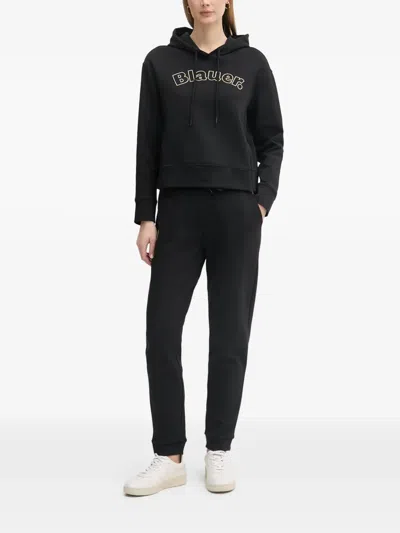 Blauer Logo-patch Drawstring Track Pants In Black