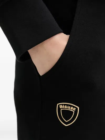 Blauer Logo-patch Drawstring Track Pants In Black