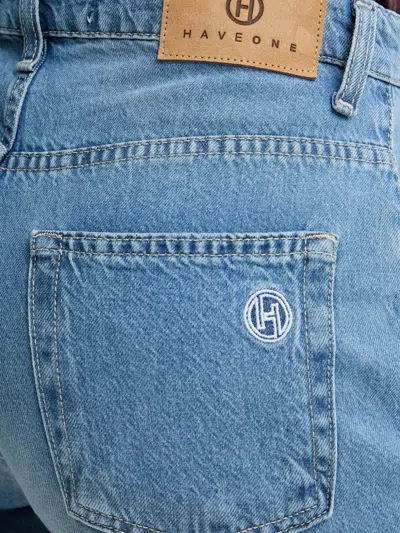 Haveone Elasticated-cuff Jeans In Blue