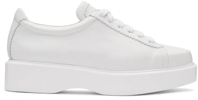 Robert Clergerie 'pasketv' Leather Platform Sneakers In White | ModeSens