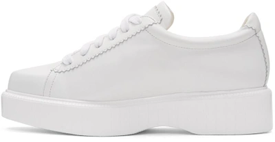 Shop Robert Clergerie White Pasket Sneakers