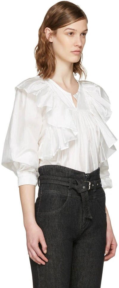 Shop Isabel Marant White Arlington Blouse