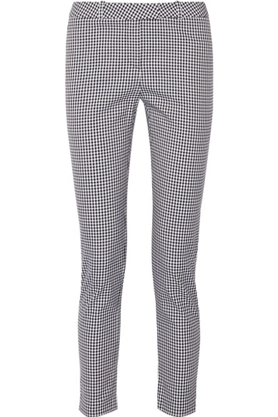 Shop Altuzarra Henri Gingham Cotton-blend Skinny Pants