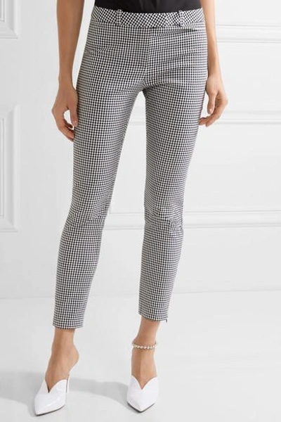 Shop Altuzarra Henri Gingham Cotton-blend Skinny Pants
