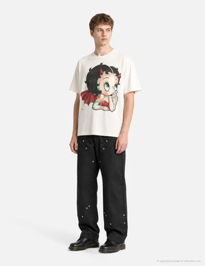 Saint Michael Devil T-shirt In White/白色/화이트/ホワイト