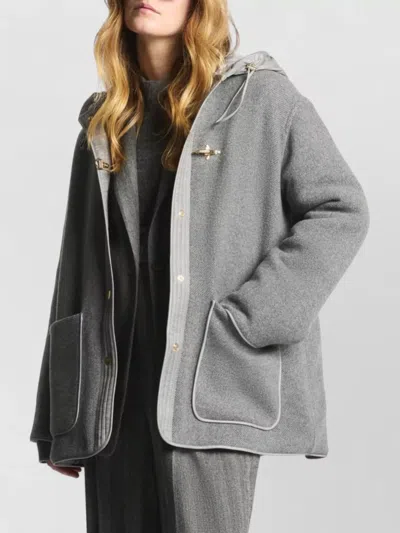 Fay Oversized Coat In Gray