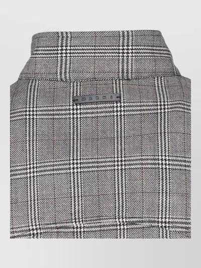 Marni Check-pattern Virgin Wool Jacket In Gray