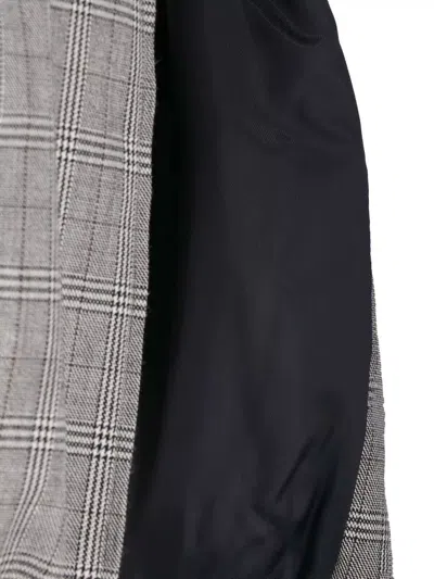 Marni Check-pattern Virgin Wool Jacket In Gray