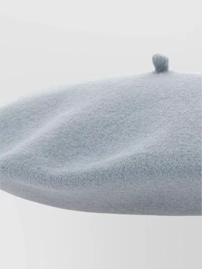 Borsalino Grey Basque Solid Beret Hat In Blue
