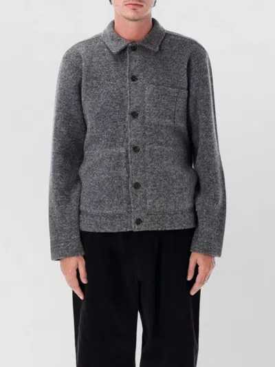 Universal Works Uniform Button-up Patch-pocket Jacket In Gray
