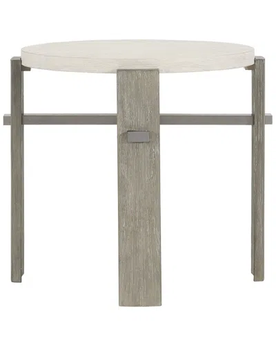 Bernhardt Foundations Round Side Table In Gray