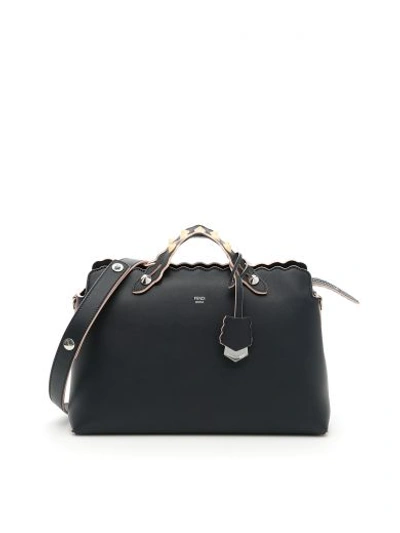 Shop Fendi Large By The Way Bowling Bag In Blu Notte+palladio|blu