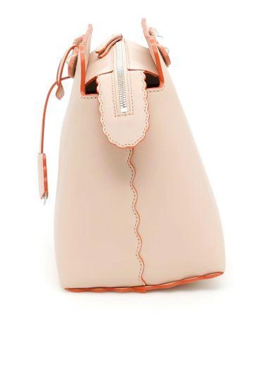 Shop Fendi Large By The Way Bowling Bag In Plaster+palladio|rosa