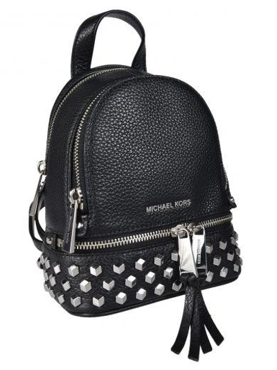 Shop Michael Michael Kors Extra Small Rhea Backpack In Nero