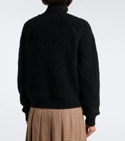 Moncler Teddy Bomber Jacket In Black