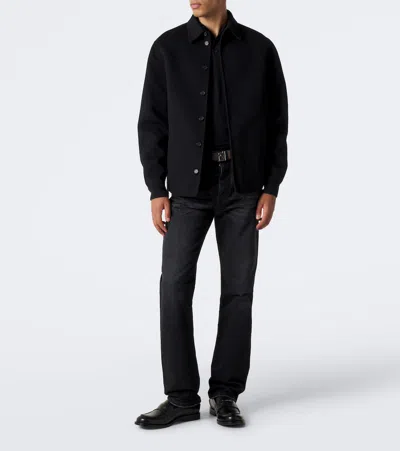 Fendi Wool Overshirt In Black