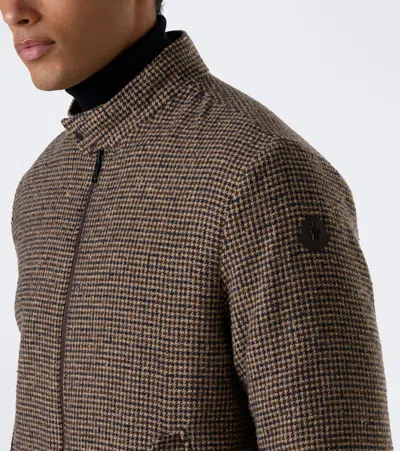 Moncler Ebrodel Reversible Wool-blend Down Jacket In Multi