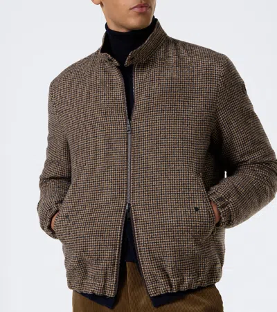 Moncler Ebrodel Reversible Wool-blend Down Jacket In Multi