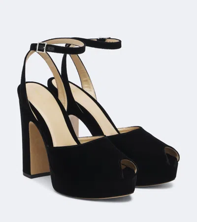 Fendi Platform Peep-toe Sandals In Black