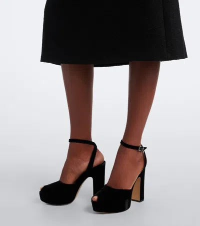 Fendi Platform Peep-toe Sandals In Black