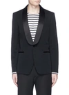 ALEXANDER MCQUEEN Silk satin shawl lapel wool blazer