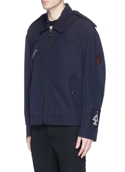 Shop Lanvin Cross Stitch Patch Blouson Jacket