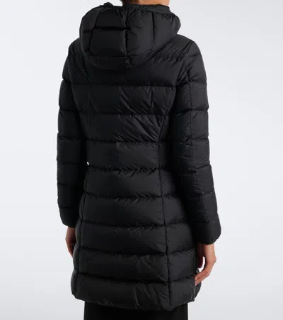 Moncler Technical Down Coat In Black