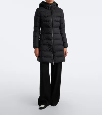 Moncler Technical Down Coat In Black