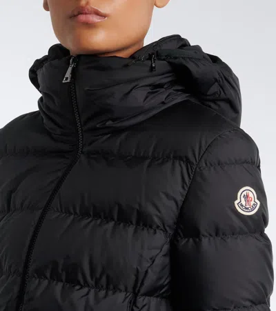 Moncler Technical Down Coat In Black