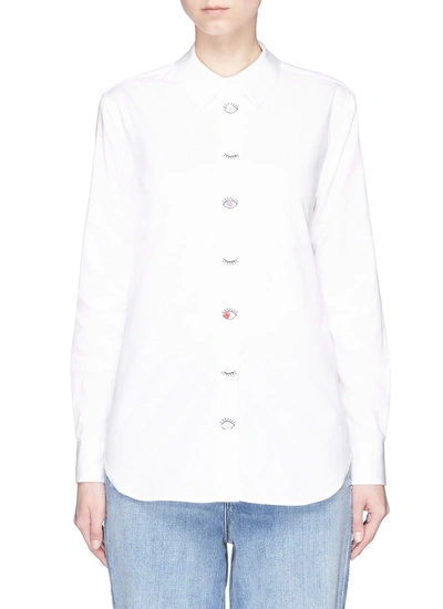 Equipment 'reese' Eye Embroidered Placket Shirt