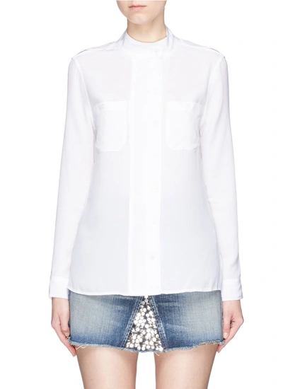 Equipment 'alma' Wide Placket Silk Shirt