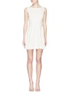 ALICE AND OLIVIA 'Ommi' textured leaf motif sateen A-line dress