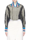 ESTEBAN CORTAZAR Sport stripe padded satin bomber jacket