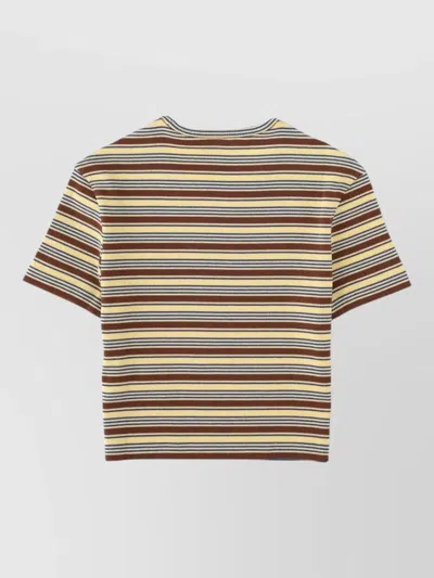 Fendi Patterned Cotton Elastane T-shirt In Multi