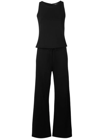 Theory Yahney Rubric Drop-waist Jumpsuit In Black