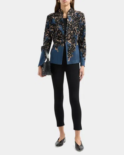 Misook Abstract-knit Open-front Jacket In Stardust/m