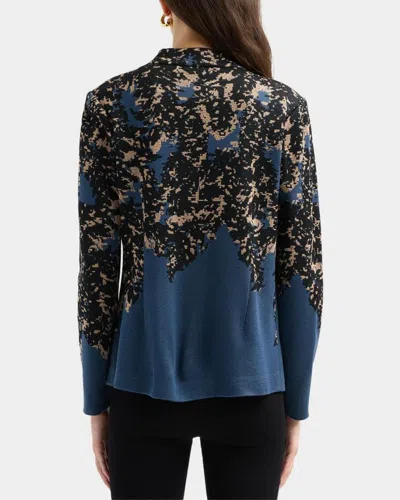 Misook Abstract-knit Open-front Jacket In Stardust/m