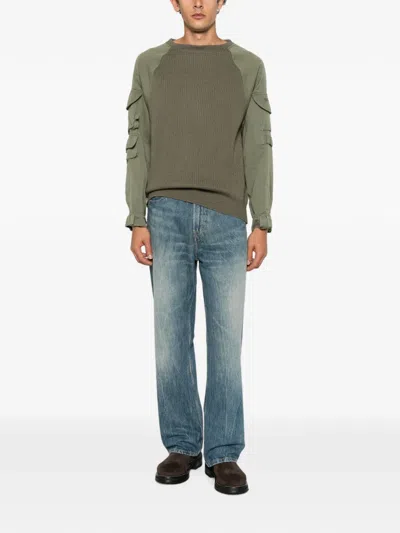 Balmain Cargo-pocket Panelled Sweater In Multi