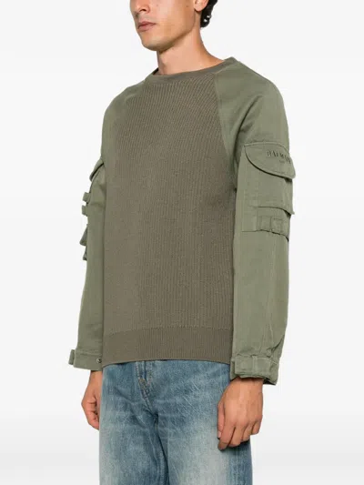 Balmain Cargo-pocket Panelled Sweater In Multi