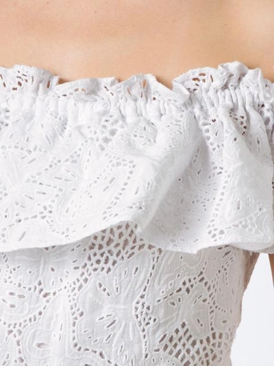 Shop Isolda Off-the-shoulder Dress In White