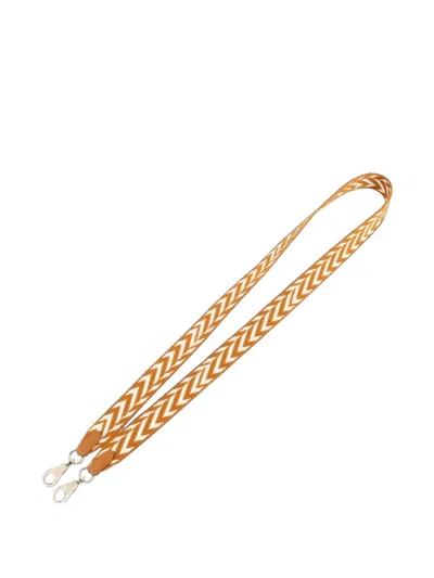 Pre-owned Hermes Sangle Zigzag Strap In Brown