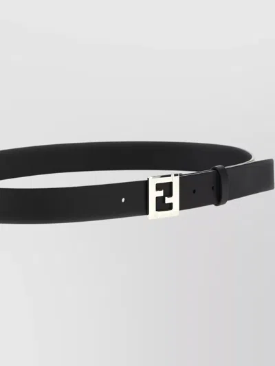 Fendi Men Black Ff Logo Buckle Belt