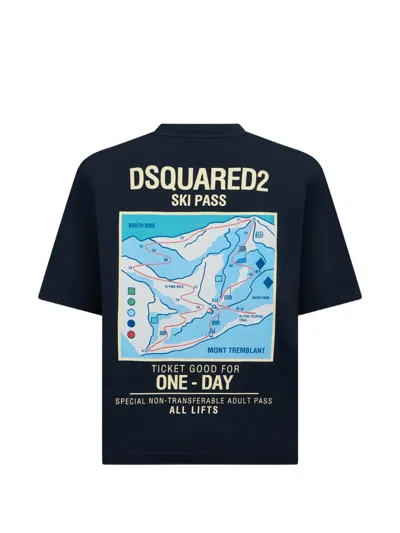 Dsquared2 Logo-print T-shirt In Blue