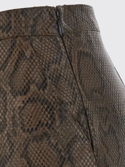Twinset Python-print Midi Skirt In Brown