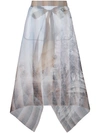 FENDI sheer printed skirt,DRYCLEANONLY