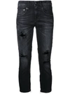 R13 CROPPED DISTRESSED JEANS,R13W008827311991286