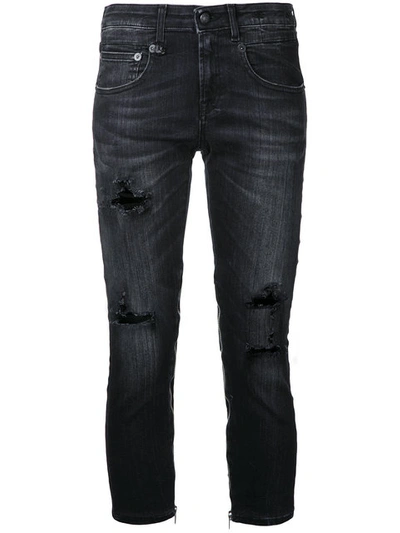 R13 Cropped Distressed Jeans