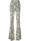 ROBERTO CAVALLI flared leopard print trousers,DRYCLEANONLY