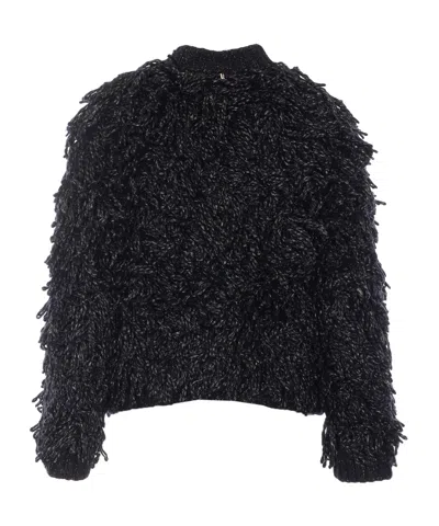 Liu •jo Soft Knit Jacket In Black